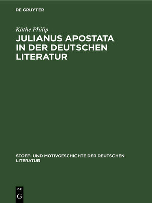 cover image of Julianus Apostata in der deutschen Literatur